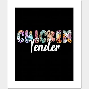 The Chicken Tender Funny Chicken groovy and leopard pattern Posters and Art